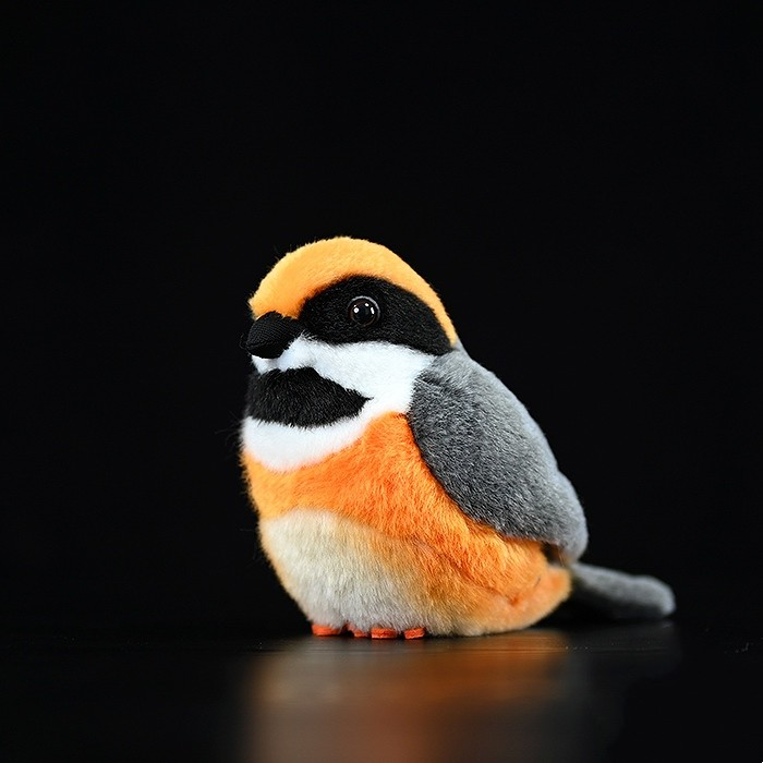 Black-Throated Bushtit Bird Stuffed Plush Toy