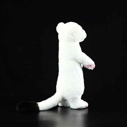White Stoat Soft Stuffed Plush Toy
