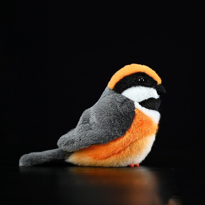 Black-Throated Bushtit Bird Stuffed Plush Toy