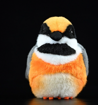 Black-Throated Bushtit Bird Stuffed Plush Toy